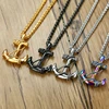 Stainless Steel Sea Anchor Sailor Man Men Necklaces Chain Pendants Punk Rock Hip Hop Unique for Male Boy Fashion Jewelry Gift