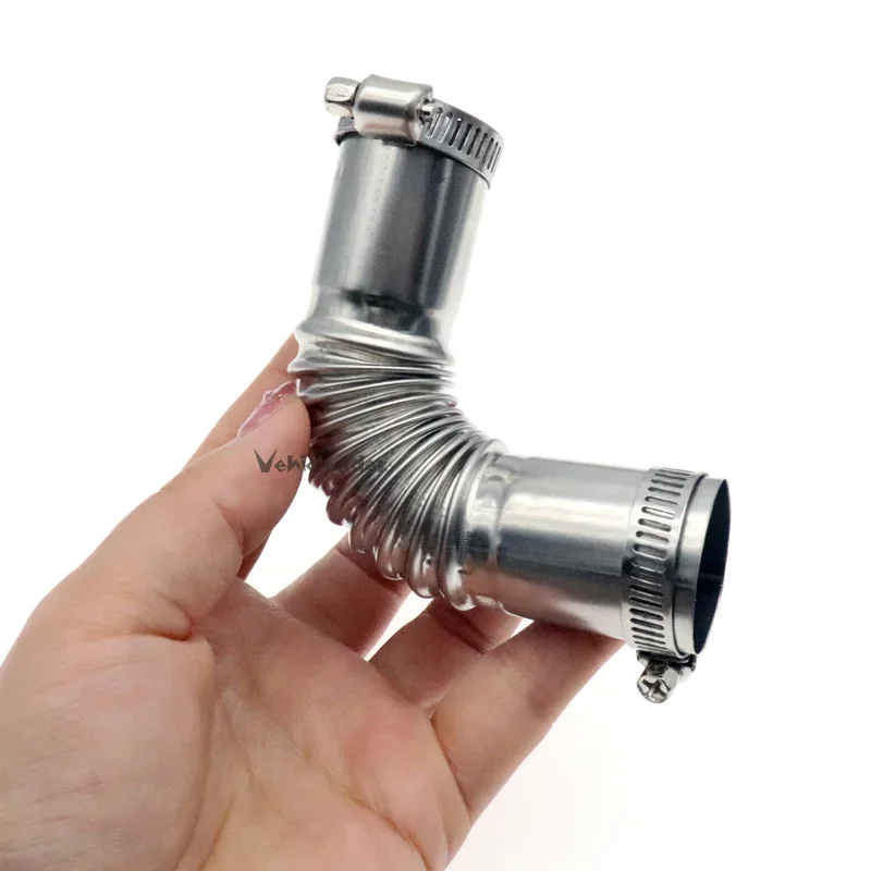 24mm Elbow Pipe Air Diesel Parking Heater Exhaust Pipe Connector W/Clamps For Eberspacher Webasto Boat Heater