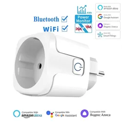 WiFi Smart Socket EU Plug with Power Monitoring - App - Controlled and Voice - Assistant Compatible - 110 - 250V (16a)