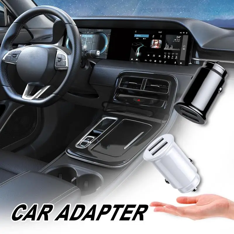 Car Phone Charger 3.1A Mobile Phone Charger Car Charger Port Quick Charging Car Phone Charger 2 Port Car USB Charger For Phones - 2