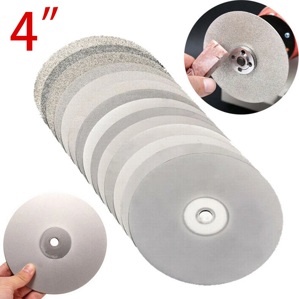 

4" 100mm Diamond Grinding Wheel Disc 80~3000Grit Coated Flat Lap Wheel Jewelry Polish Disc Angle Grinder Tool