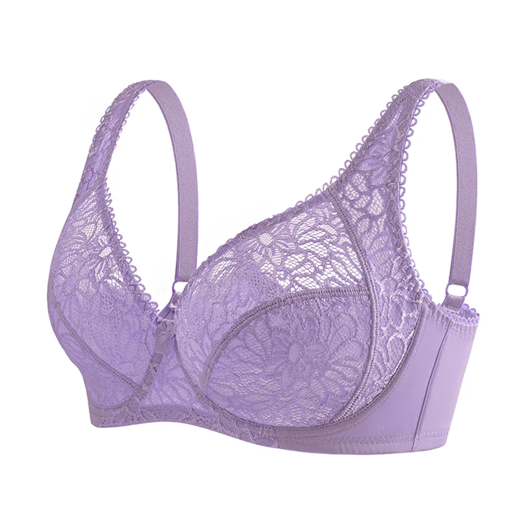 Plus Size Lingerie Bras For Women Floral Lace Sexy Embroidery Underwire Comfortable Brassiere 1