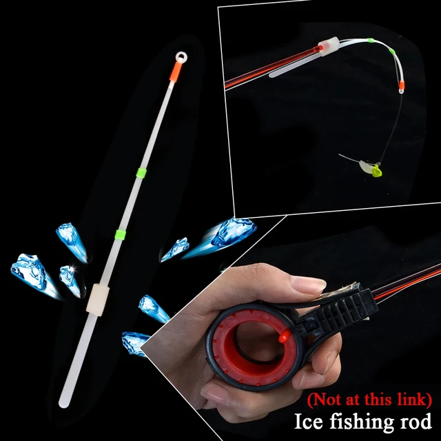 10Pcs Mini Winter Ice Fishing Rod Top Tip 10CM Carbon Fiber