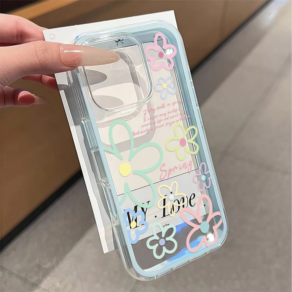 Spring Floral Clear Phone Case – Colorful Flower Design Cover