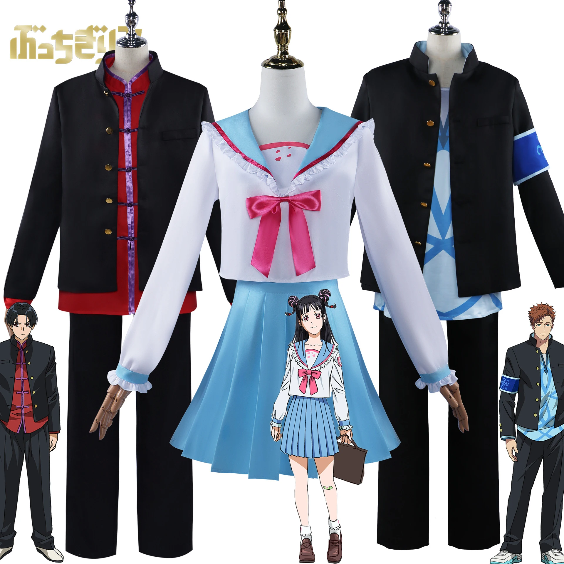 

Костюм для косплея аниме Bucchigiri Matakara Asamine Arajin Tomoshibi Mahoro Uniform Bucchigiri! Униформа Сейлор JK на Хэллоуин