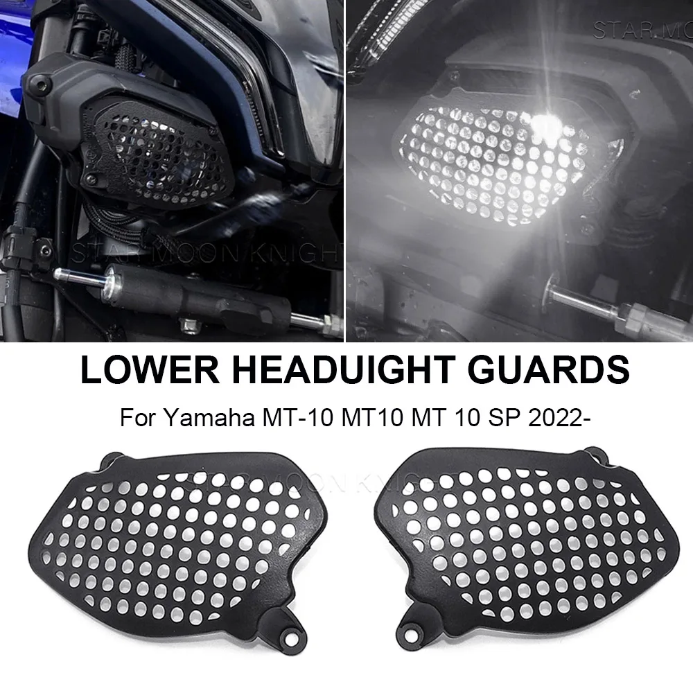 

Lower Headlight Guard For Yamaha MT-10 MT10 SP 2022- ABS plastic Fog Light Auxiliary Position Protection Cover Turn Light Grille