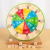 Counting Wooden 99 Multiplication Table Turntable Educational Toy Mathematics for KidClassroom Teaching Learning Toys Activities 2