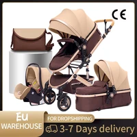 Poussette bébé 3 en 1 facile à plier multifonctionnelle poussette voyage Portable landau siège de sécurité norme ue livraison gratuite 1