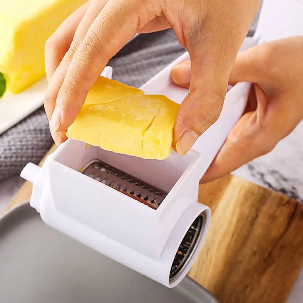 Cheese Grater With Handle, Kitchen Parmesan Cheese Grater, Rotary