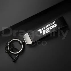 Premium Leather Motorcycle Keychain Holder for Adventure Enthusiasts (Black)