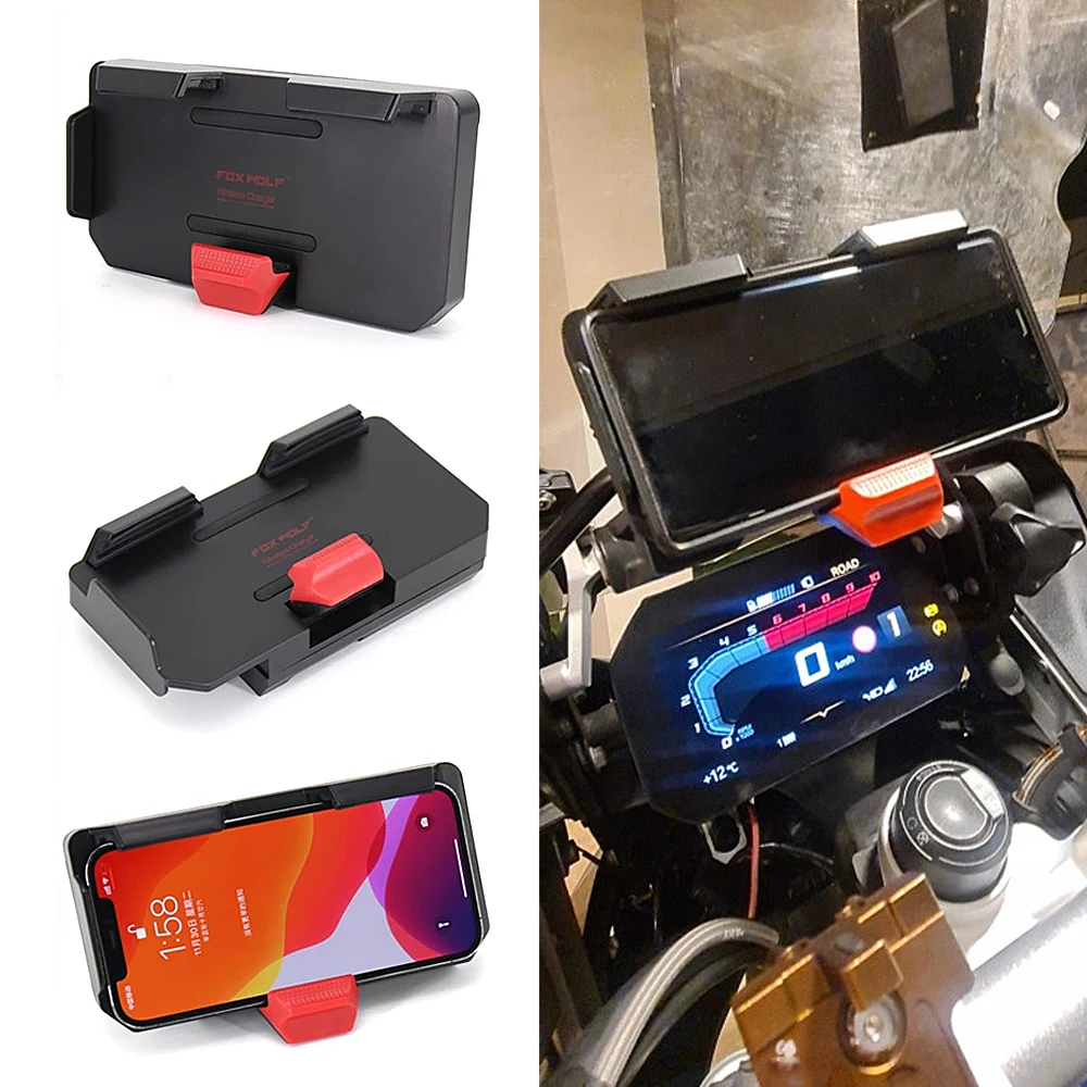 

For BMW Wireless Charging Phone Navigation Bracket R1250RT R1200RT Adventure Motorcycle Phone Holder USB Charging Mount Stand