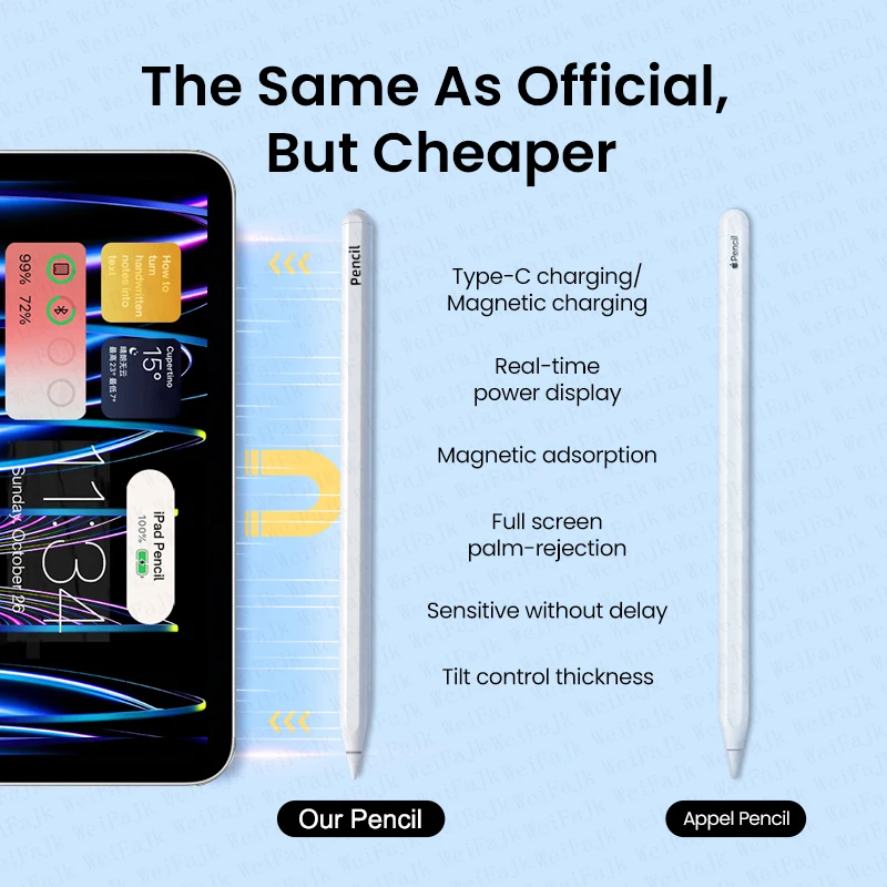 Фото Apple Pencil 2-го поколения Ipad Pencil 2 стилус для iPad Pro 11 12,9 Air 4 5 7 8 9 10 th Mini 5 6 2018-2023 аксессуары №2