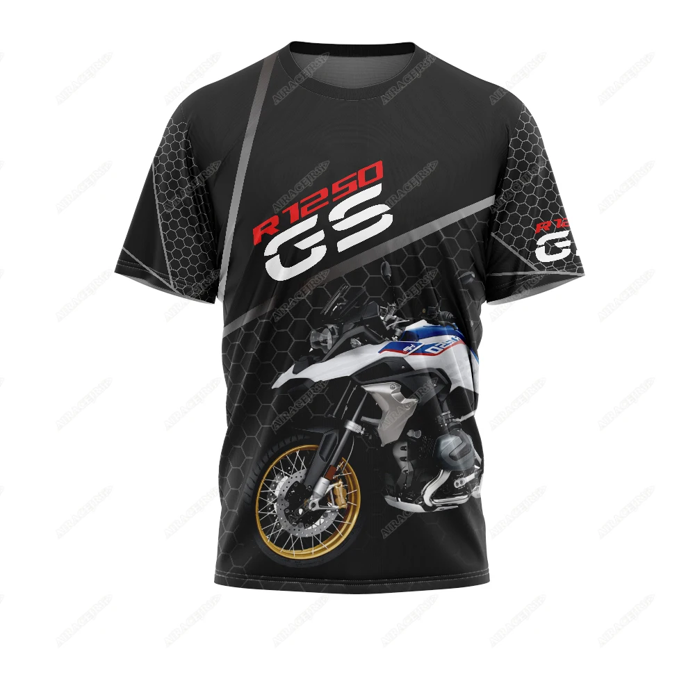 R1250 GS For BMW Motorrad Travel Adventure Motorcycle Sports T-Shirt Racing Jerseys Summer Quick-Dry Stripe Leisure Black t shirts downhill jerseys racing sportswear
