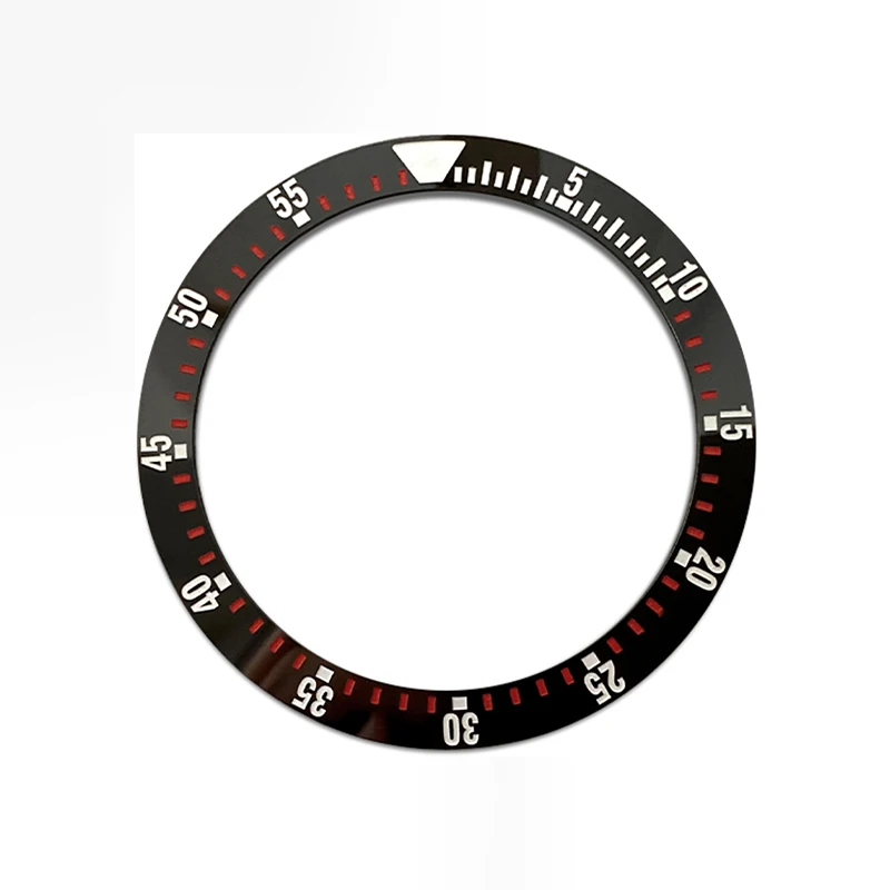 38mm gebogener Keramik-Lünetteneinsatz passend für SKX007 SKX009 SRPD GMT SUB Uhrengehäuse NH35 NH36 Uhrwerk Lünette Einsatzring Herrenuhrenteile – Detail 4