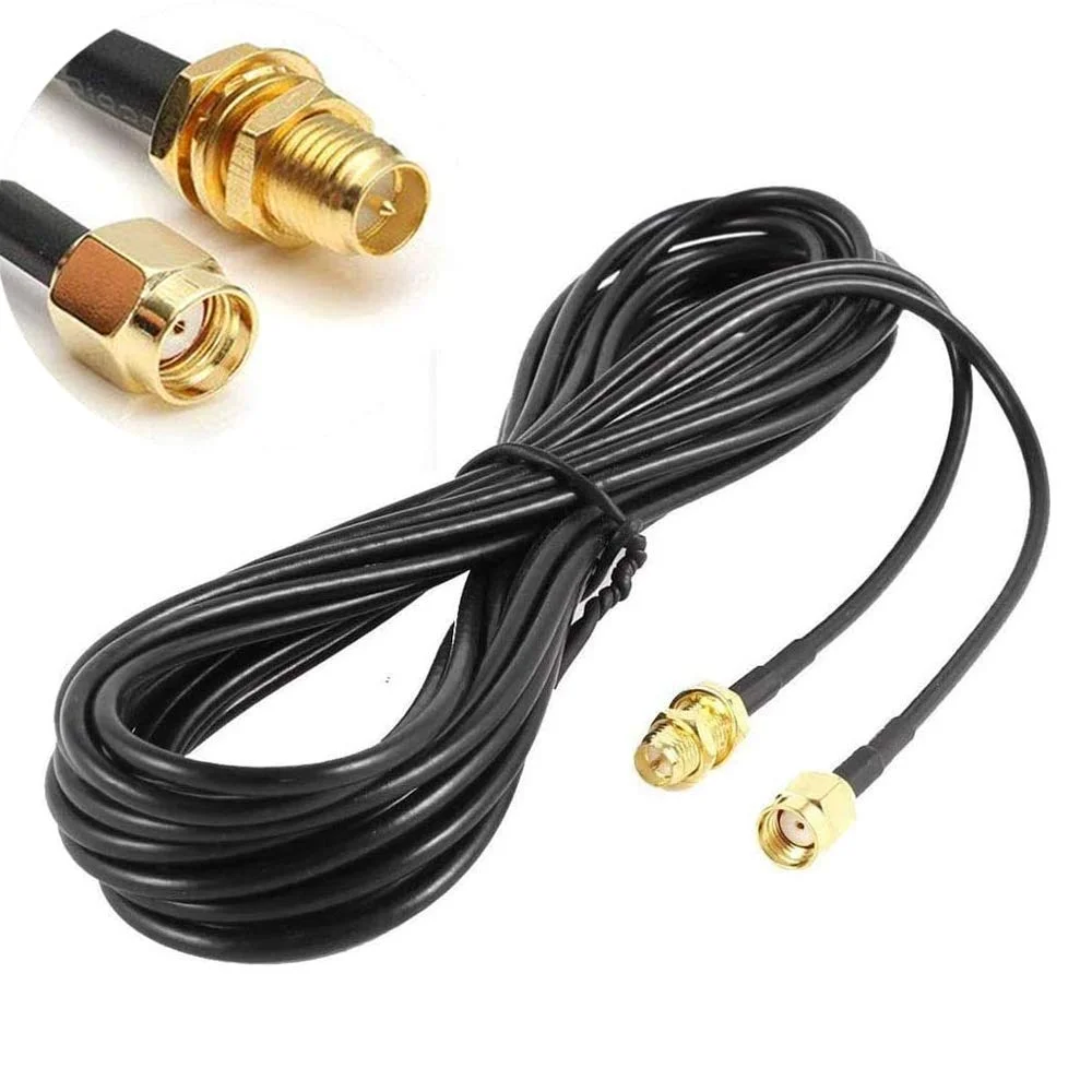 

RP-SMA Coaxial Extension Cable Male to Female Connector for Wireless LAN Router Bridge & Cellular Antenna, Not for TV