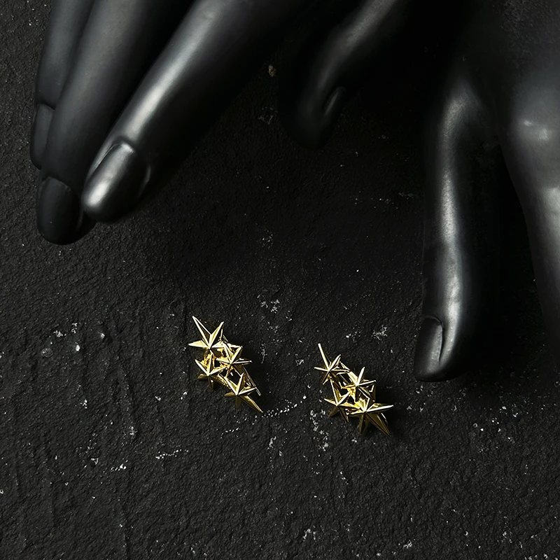 ENFASHION 2023 New Aretes Twinkle Stars Ear Clip On Ears For Women Original Fashion Jewelry Gold Color Earrings Christmas 221485