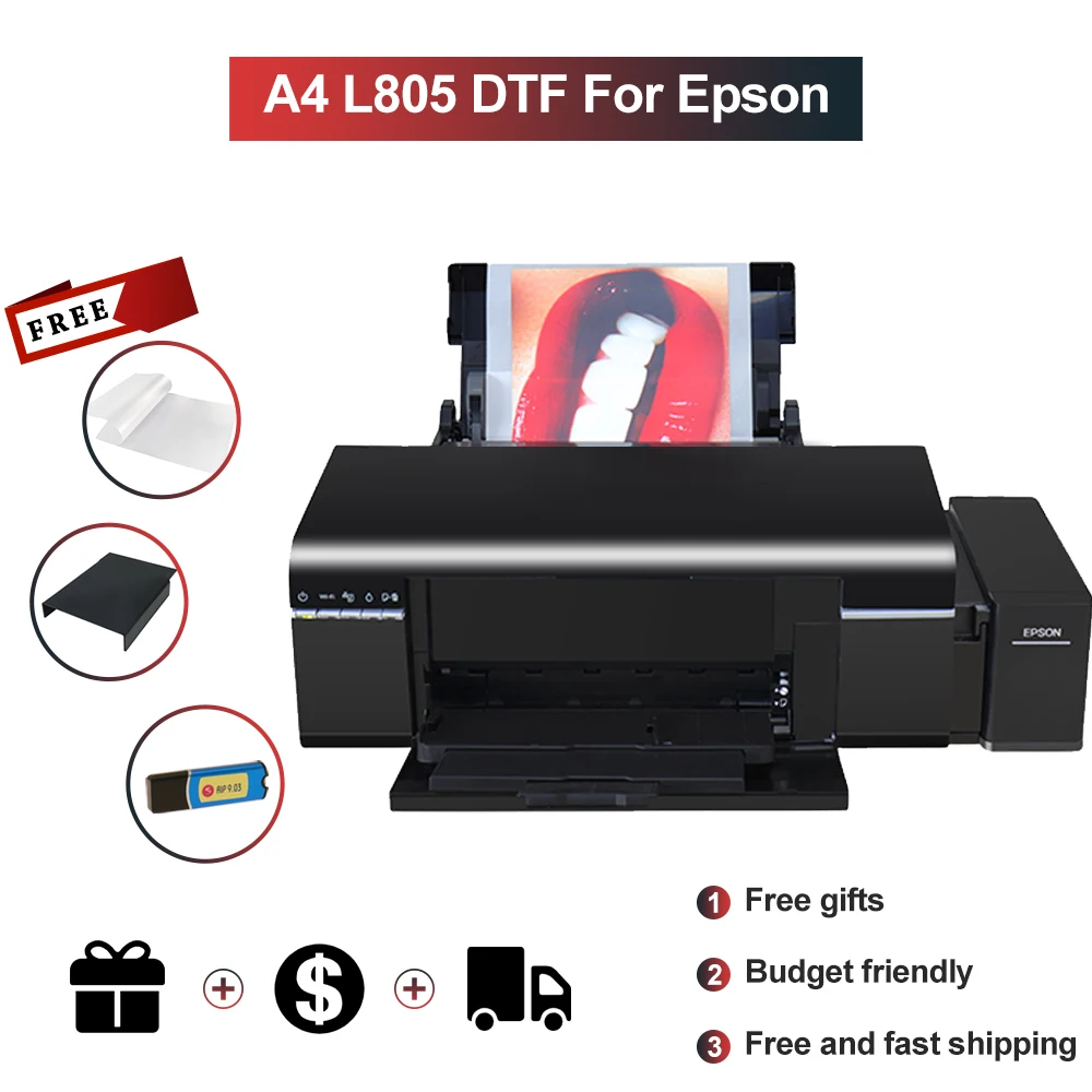 DTF Printer Machine A4 For Epson L805 DTF Directly Transfer Film Printer  For Clothes Textile For DTF T-shirting Printing Machine - AliExpress