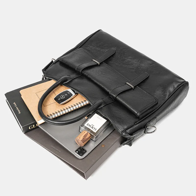 Simple Style Briefcase Pouch Men Male Business Casual Men's 20 Bag