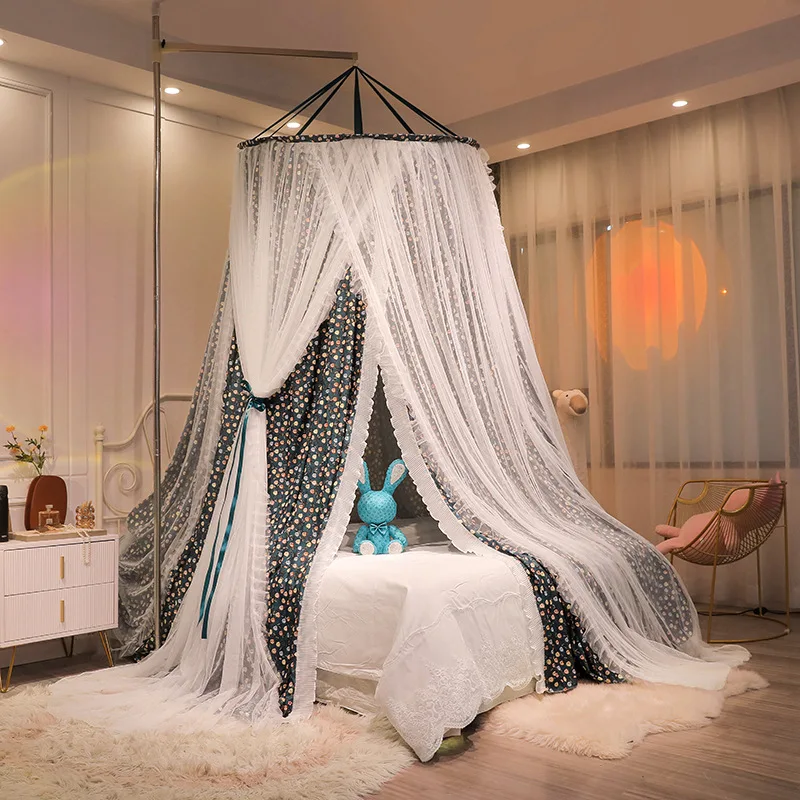 2022 New Dome Shading Floor Mosquito Net Encrypted Ceiling Double