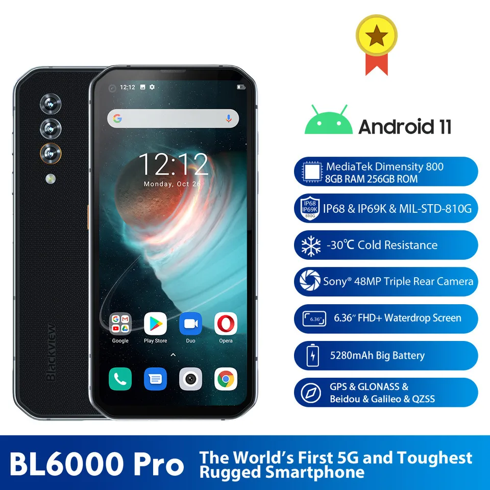 Blackview bl6000 pro 5g smartphone ip68 à prova dip68 água Blackview bl6000 pro 5g smartphone ip68 à prova dip68 água