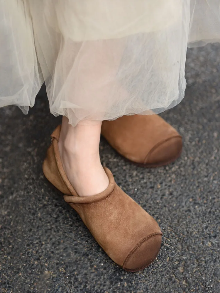 

Туфли Birkuir женские на низком каблуке 1 см, ретро Лоферы без застежки, мягкая прошитая обувь, натуральная кожа, роскошная обувь для отдыха, весна 2024