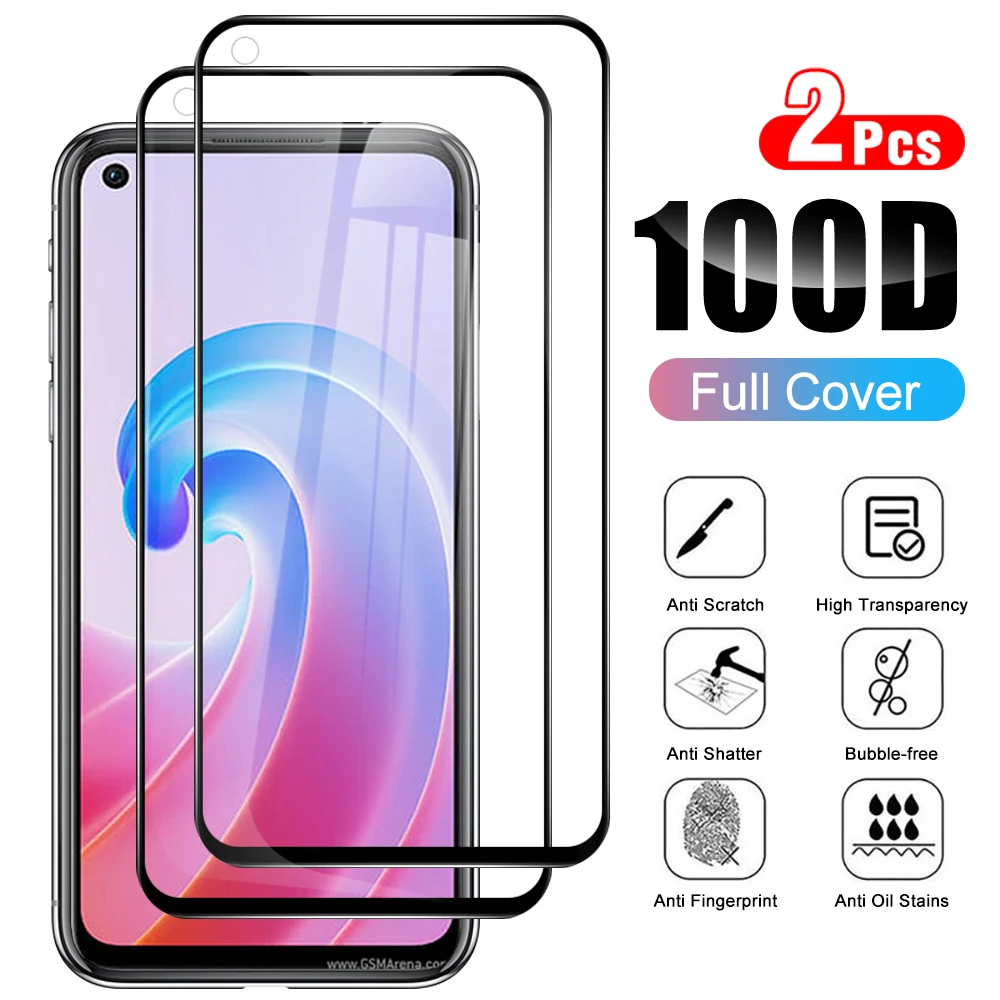 

2 шт. для Oppo A96 A36 A76 A78 черная кромка закаленное стекло Oppoa 98 A58 A58x A78 A77s A77 A57s A57e A17 A17k прозрачная защитная пленка для экрана