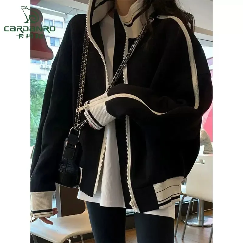 Coat Men Women's 2023 Spring Autumn New Trend Design Sense Loose Jacket Sweater Versatile Casual Baseball Jacket Top Commuting