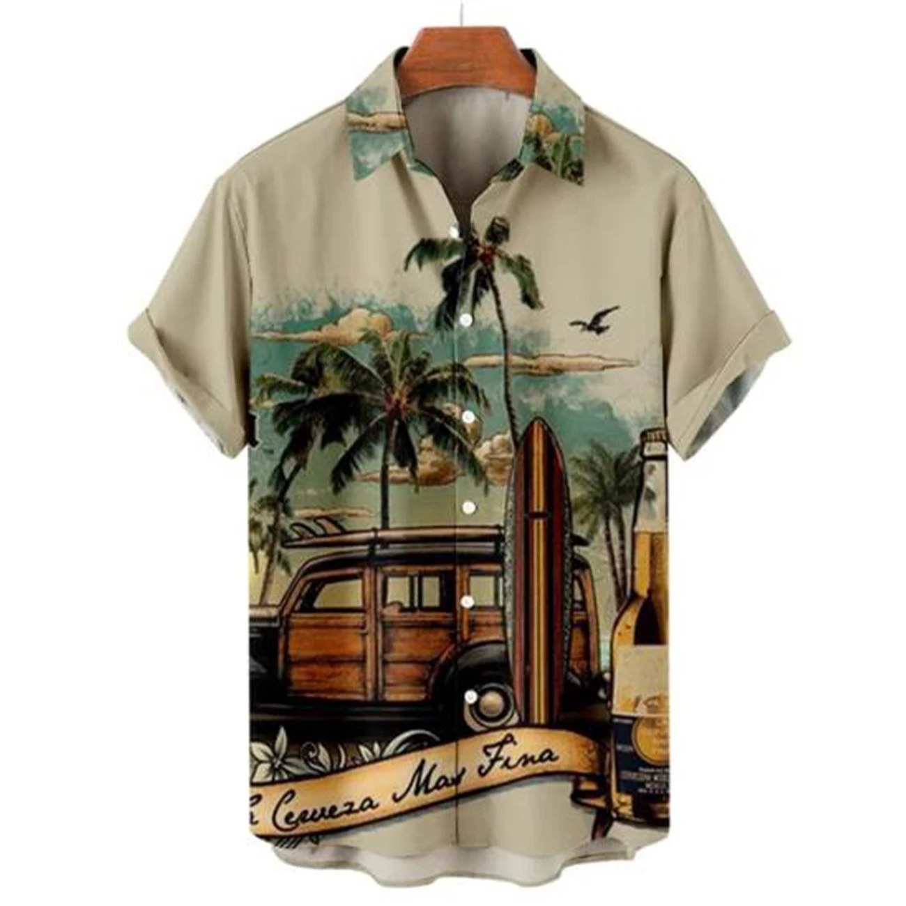 

Summer Shirt Hawaiian Shirts For Men Beach Vacation Short Sleeve Tops Casual Men's Blouse Fashion Clothing