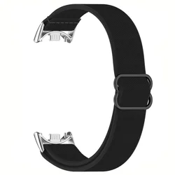 Elastic Nylon Loop Replacement Bracelet - Scrunchie Strap Accessories - Miband 10 strap (Black)