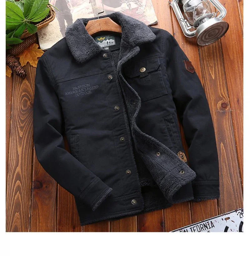 Sbfa0a1475ede4493b520c3090240f108v Top Thick Casual Cotton-padded Men Clothing Men's Cotton Winter Clothes Lapel Warmth Thick Down Jacket Youth Thick Down Jackets Mallzona