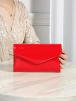 Pochette carrée en cuir PU pour femme, sac de soirée luxueux, sac glamour, élégant, exquis, silencieux, document solide 1
