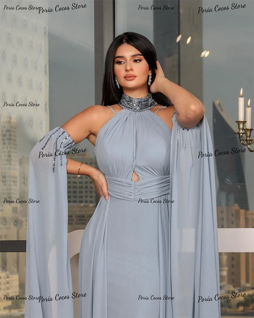 Рисунок 5 - Шифоновые вечерние платья-трапеции без рукавов