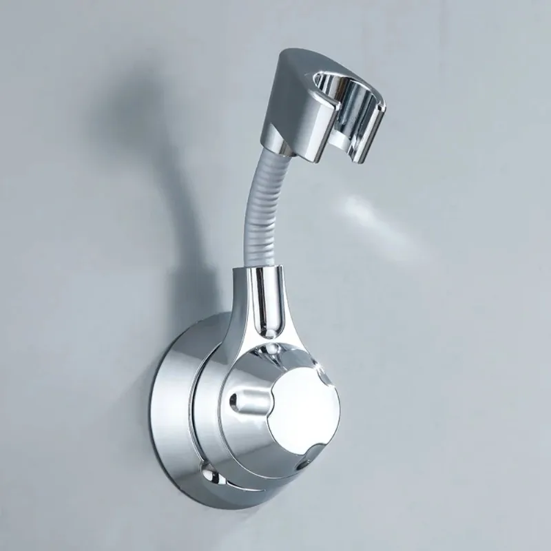 No Drill Shower Head Holder Adjustable Universal Showerhead Bracket with Adhesive Sticker Bathroom Wall Mount Accessory showerhead holder
