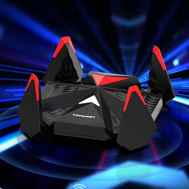 Router Wifi Tri-Band Gigabit 5374Mbps Wifi6 Router Wireless Ripetitore Wifi In Plastica Nera