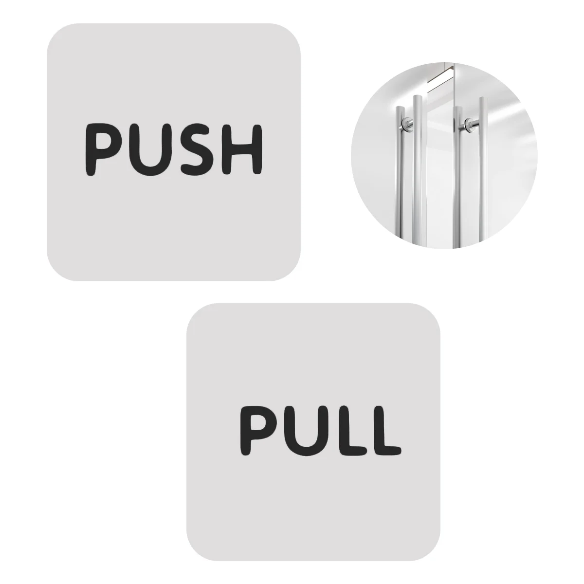 Push Pull Door Sign Entrance Exit Vinyl Decal Sticker , Bathroom Door Shop Window Salon Cafe Restaurant Office Vinyl Sign zinc alloy sliding window lock key push child safety protection lock anti theft door window security lock tool chest mini lock