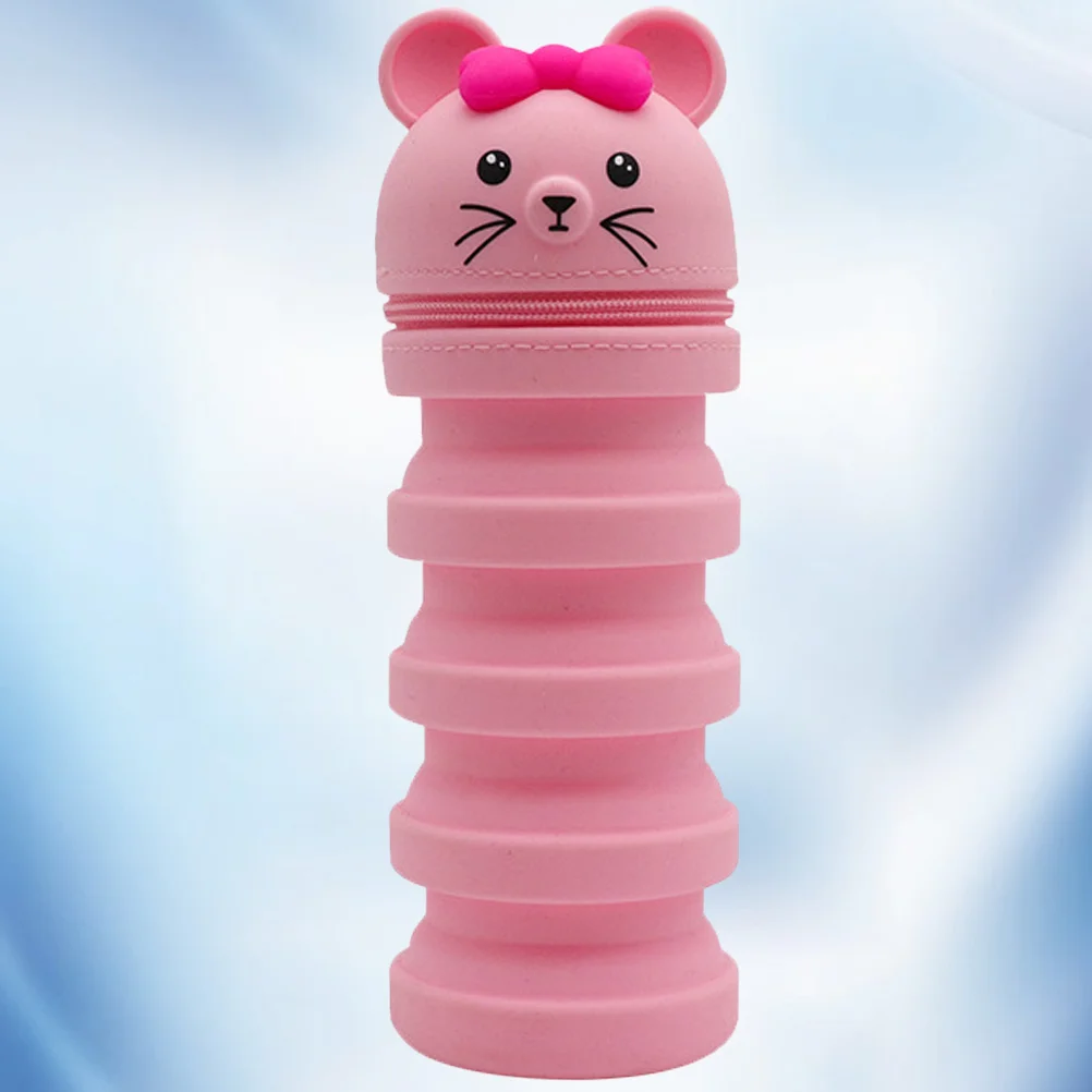 연필꽂이 케이스 컨테이너, 실내 재활용 통, 화장품 가방 파우치, 실리콘 