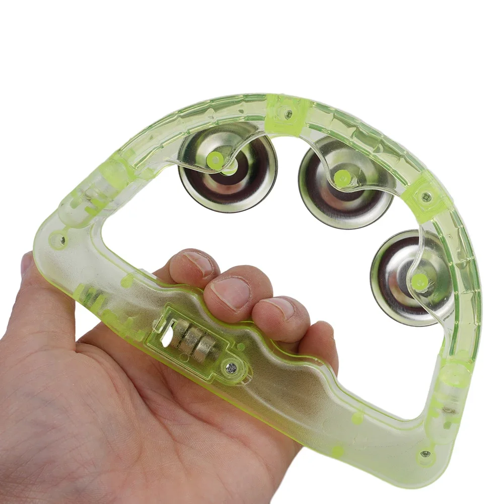 Funny Tambourine LED Led Tambourine Light Up Shaking Toy Toy Wedding 1pc Club Concert Flashing Kids Musical Instrument