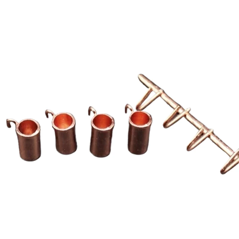 Doll House Copper Vintage Kettle 5-piece Dollhouse Mini Simulation Decorative Kitchen Toys