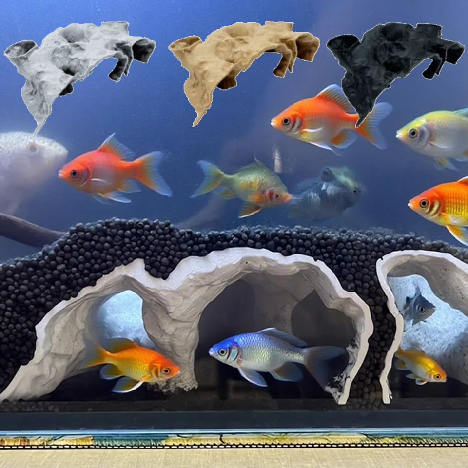 3D Printed Natural Cave Aquarium Decoration