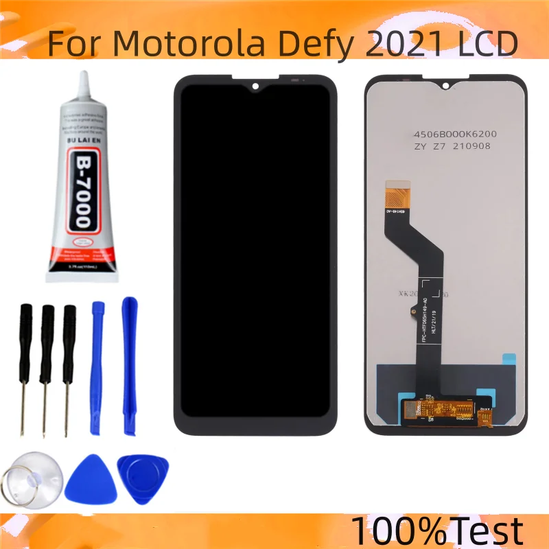 

Высококачественный ЖК-дисплей 6,5 дюйма для Motorola Moto Defy 2021 с цифровым преобразователем, стеклянная панель с полным сенсорным экраном, зеркальный дисплей в сборе, черный