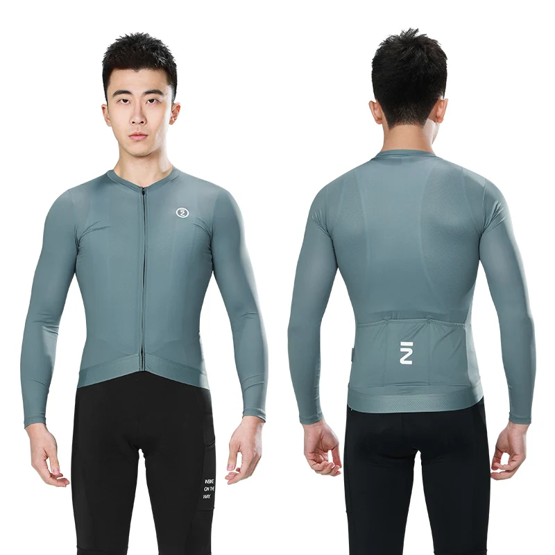 thumbnail image 1 of INBIKE - Maillot de ciclismo para hombre, manga larga, secado rápido, cremallera completa, para ciclismo de montaña y carretera, ropa de ciclismo, 1 of 5