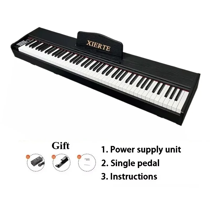 88-key Digital Piano Adult Electronic Organ Professional Strength Keyboard Beginners Electric Musical Instrument for Children