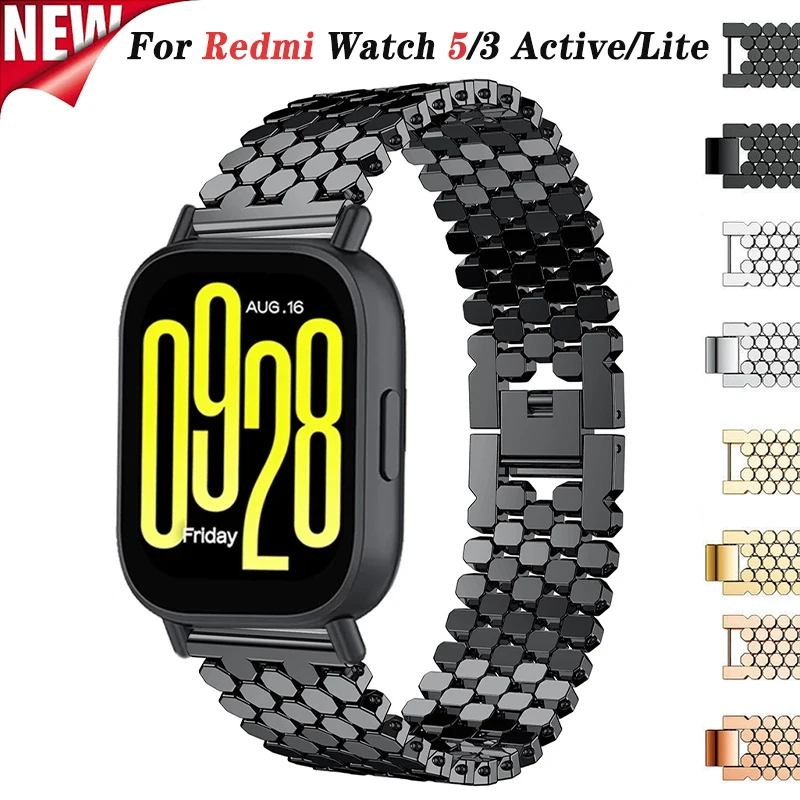 Premium Alloy Metal Strap Wristband Bracelet - 22mm Replacement Band