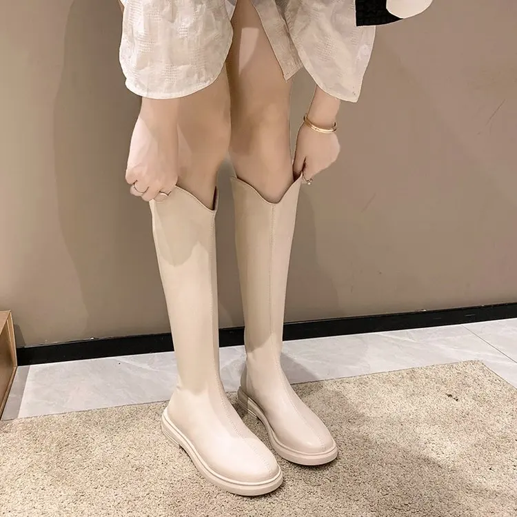 Long boots for female new flat bottomed long boots for ladies fashionable and versatile boots for women 2023 new sexy warm boots