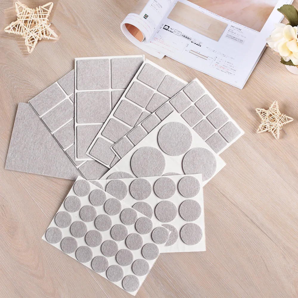 Felt Chair Leg Pads - Floor Protector Mats, Non-Slip & Self-Adhesive Furniture Accessories