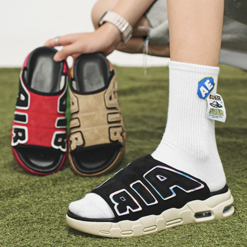 Men's Slippers Air Cushion Design Sandals Summer PVC Soft Non-slip Sports Slippers Flip Flops Sandalias Hombre