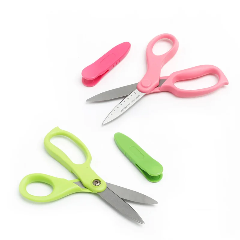 1Pc Japanese stationery child safety scissors hand-cut paper-cut for left-handers student supplies