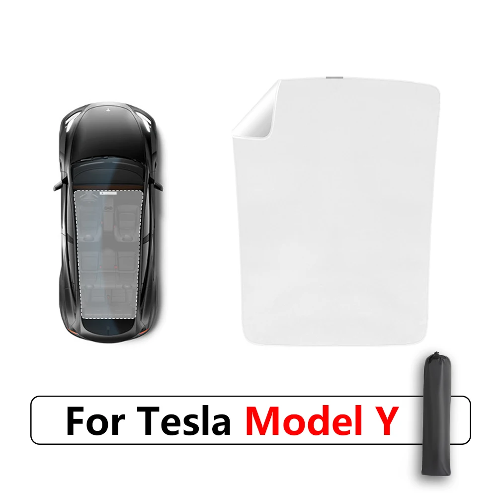 Electrostatic Sorption Sunshade Ice Cloth Sunroof Front Rear Glass Skylight Sun  Shade Interior Cooling for Tesla Model 3 Model Y - AliExpress