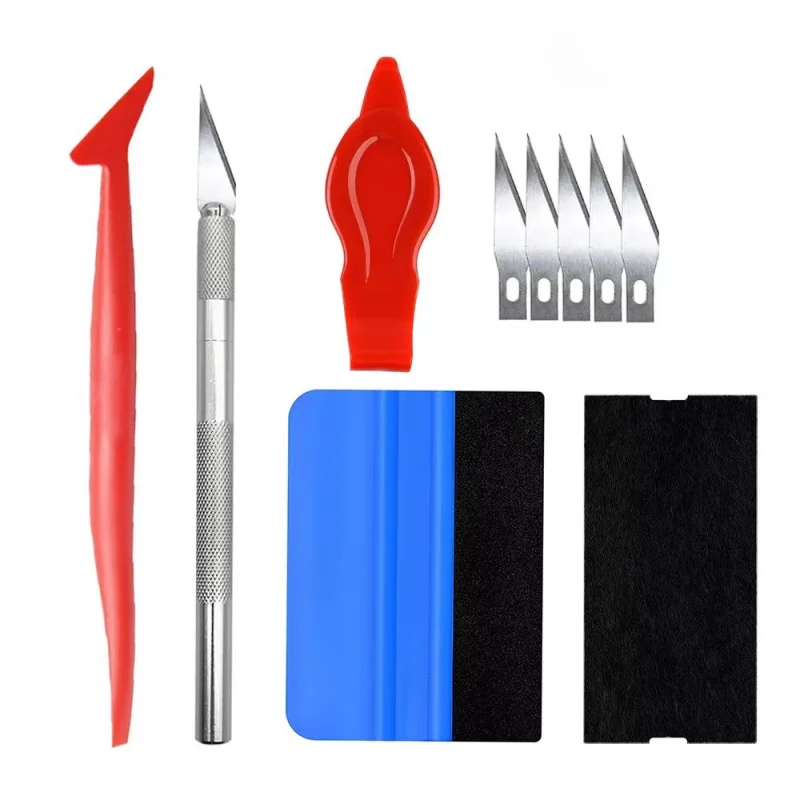 Kit di Strumenti per Wrapping Auto, Set per Oscuramento Vetri, Raschietto Zippy per Vinile, Coltello da Taglio - Image 2