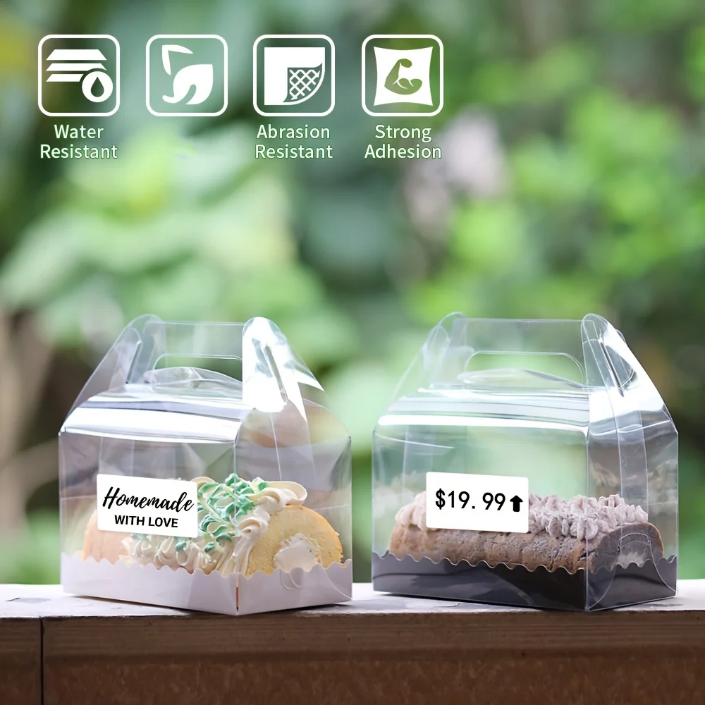 [White Label Stickers] 10 Rolls of White Label Stickers | Self-Adhesive Paper Prints, Sizes from 30mm to 50mm